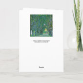 Gustav Klimt - Avenue in het Park Schloss Kammer Kaart (Achterkant)