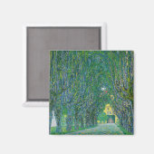Gustav Klimt - Avenue in het Park Schloss Kammer Magneet (Voorkant / Achterkant)