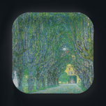 Gustav Klimt - Avenue in het Park Schloss Kammer Papieren Bordje<br><div class="desc">Avenue in the Park of Schloss Kammer - Gustav Klimt,  Oil on Canvas,  1912</div>