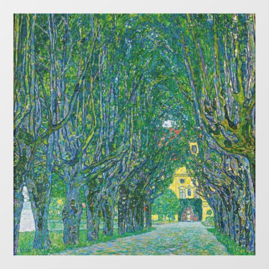 Gustav Klimt - Avenue in het Park Schloss Kammer Raamsticker (Vel)