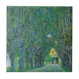 Gustav Klimt - Avenue in het Park Schloss Kammer Tegeltje
