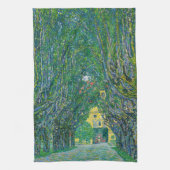 Gustav Klimt - Avenue in het Park Schloss Kammer Theedoek (Verticaal)