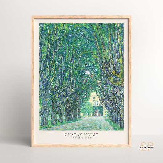 Gustav Klimt Avenue naar Schloss Kammer Schilderku Poster