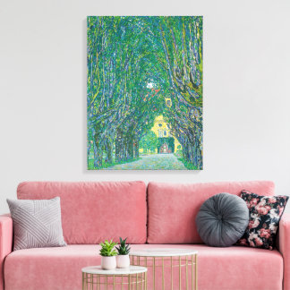 Gustav Klimt: Avenue of Schloss Kammer Park Canvas Afdruk