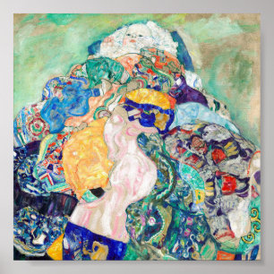 Gustav Klimt, Baby Cradle, Fine Art Poster