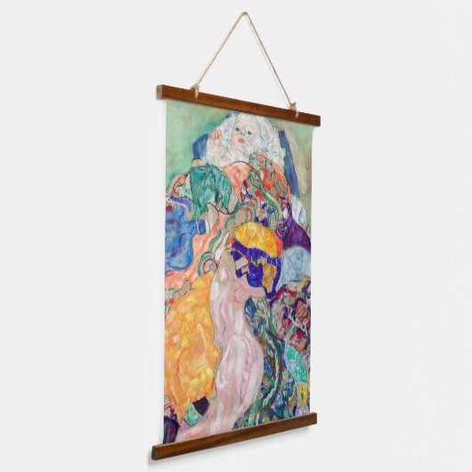 Gustav Klimt - Baby/Cradle Fleece Hangend Wandkleed (Gebogen)
