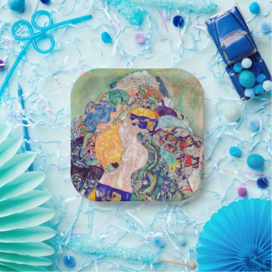 Gustav Klimt - Baby / Cradle Papieren Bordje (Feest)