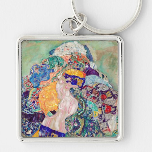 Gustav Klimt - Baby / Cradle Sleutelhanger (Voorkant)