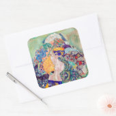 Gustav Klimt - Baby / Cradle Vierkante Sticker (Envelop)