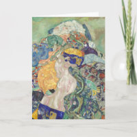Gustav Klimt Baby in Wieg Kleurrijke Kunst