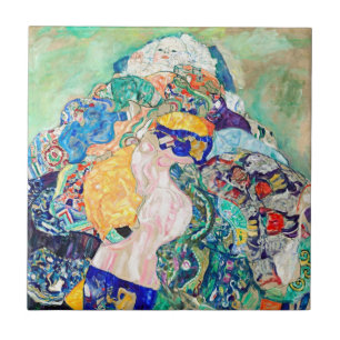 Gustav Klimt Baby Vintage Art Nouveau Fijne Kunst Tegeltje