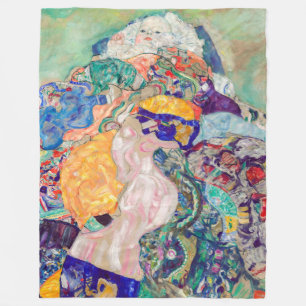 Gustav Klimt - Baby / Wieg Fleece Deken