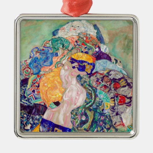 Gustav Klimt - Baby / Wieg Metalen Ornament (Voorkant)