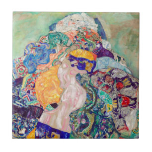 Gustav Klimt - Baby / Wieg Tegeltje