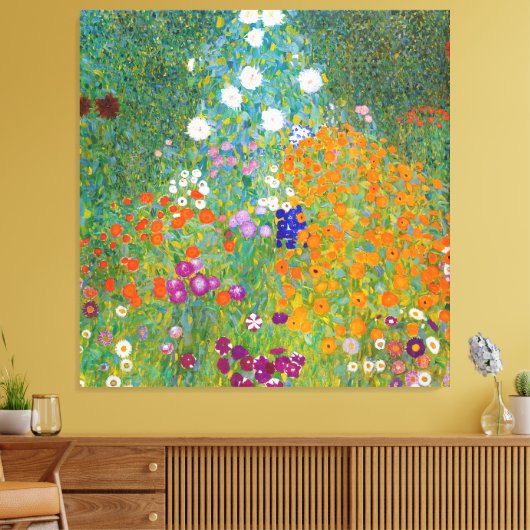 Gustav Klimt - Bauerngarten (1907) Canvas Afdruk (Insitu (Woonkamer))