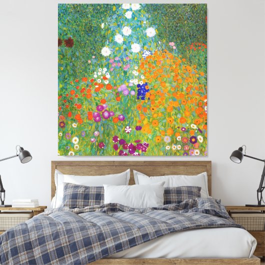 Gustav Klimt - Bauerngarten (1907) Canvas Afdruk (Insitu (Slaapkamer))