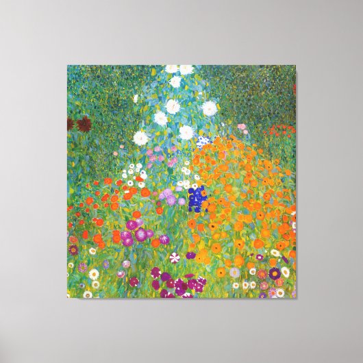 Gustav Klimt - Bauerngarten (1907) Canvas Afdruk (Voorkant)