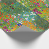 Gustav Klimt Bauerngarten bloementuin fijn kunst Cadeaupapier (Hoek)