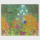 Gustav Klimt Bauerngarten Flower Garden Fine Art Cadeaupapier (Vlak)