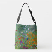 Gustav Klimt Bauerngarten Flower Garden Fine Art Crossbody Tas (Achterkant)