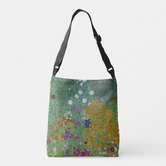 Gustav Klimt Bauerngarten Flower Garden Fine Art Crossbody Tas (Achterkant)