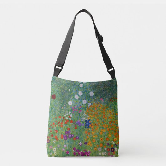 Gustav Klimt Bauerngarten Flower Garden Fine Art Crossbody Tas (Voorkant)
