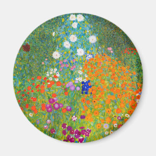 Gustav Klimt Bauerngarten Flower Garden Fine Art Magneet