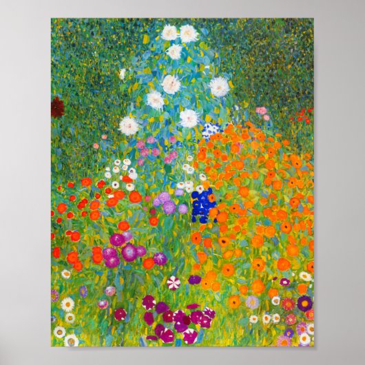 Gustav Klimt Bauerngarten Flower Garden Fine Art Poster (Voorkant)