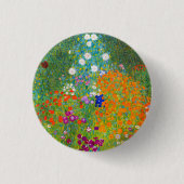 Gustav Klimt Bauerngarten Flower Garden Fine Art Ronde Button 3,2 Cm (Voorkant)