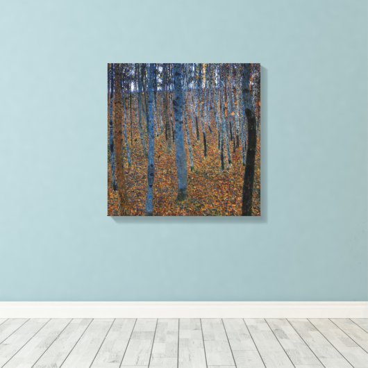 Gustav Klimt - Beech Grove I Canvas Afdruk (Insitu (Houten vloer))