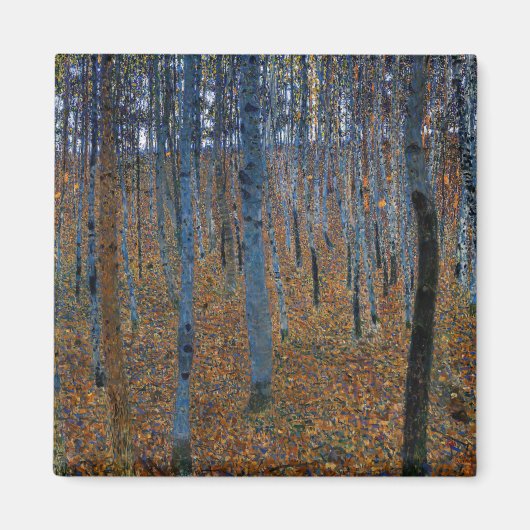 Gustav Klimt - Beech Grove I Magneet (Voorkant)