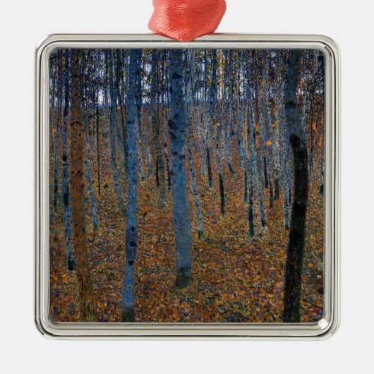 Gustav Klimt - Beech Grove I Metalen Ornament (Voorkant)