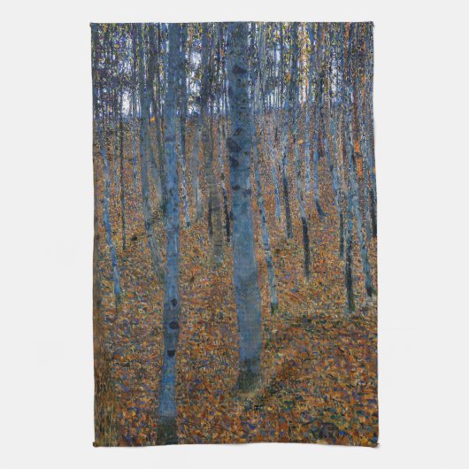 Gustav Klimt - Beech Grove I Theedoek (Verticaal)