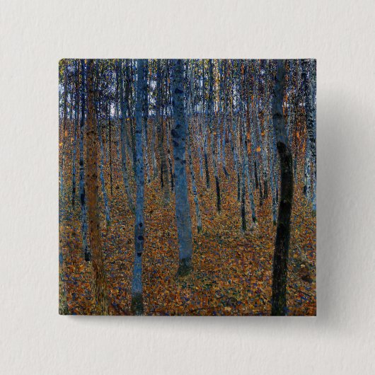 Gustav Klimt - Beech Grove I Vierkante Button 5,1 Cm (Voorkant)