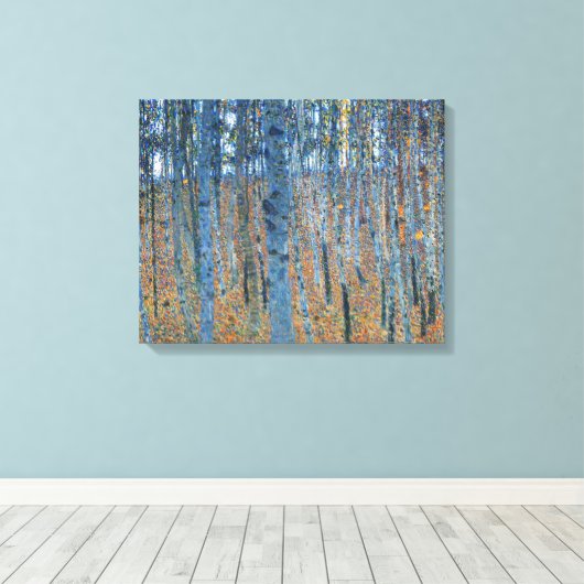 Gustav Klimt Beech Tree Grove Canvas Afdruk (Insitu (Houten vloer))