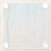 Gustav Klimt Beech Tree Grove Glazen Onderzetter (Achterkant)