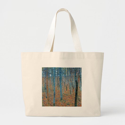 Gustav Klimt Beech Tree Grove Grote Tote Bag (Voorkant)