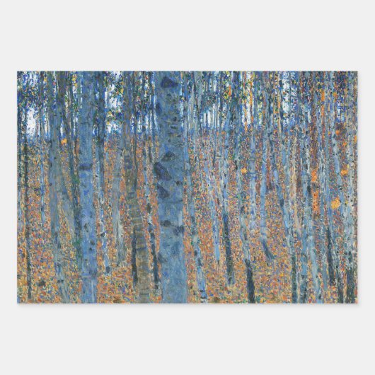 Gustav Klimt Beech Tree Grove Inpakpapier Vel (Voorkant)