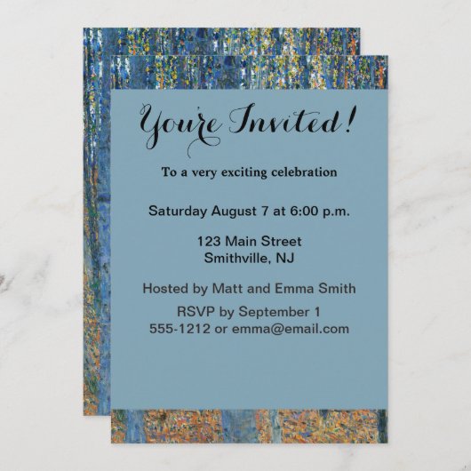 Gustav Klimt Beech Tree Grove Kaart (Voorkant / Achterkant)