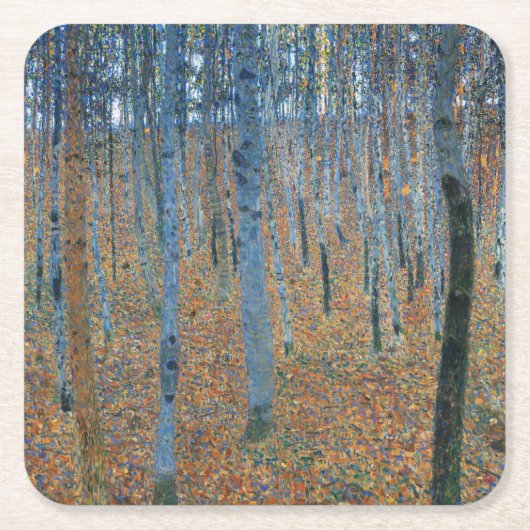 Gustav Klimt Beech Tree Grove Kartonnen Onderzetters (Voorkant)