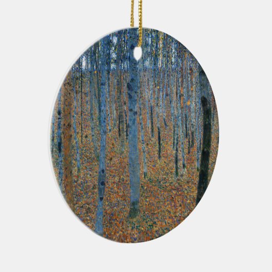 Gustav Klimt Beech Tree Grove Keramisch Ornament (Rechts)