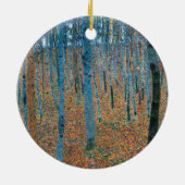 Gustav Klimt Beech Tree Grove Keramisch Ornament (Achterkant)