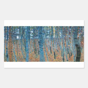 Gustav Klimt Beech Tree Grove Rechthoekige Sticker