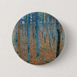 Gustav Klimt Beech Tree Grove Ronde Button 5,7 Cm