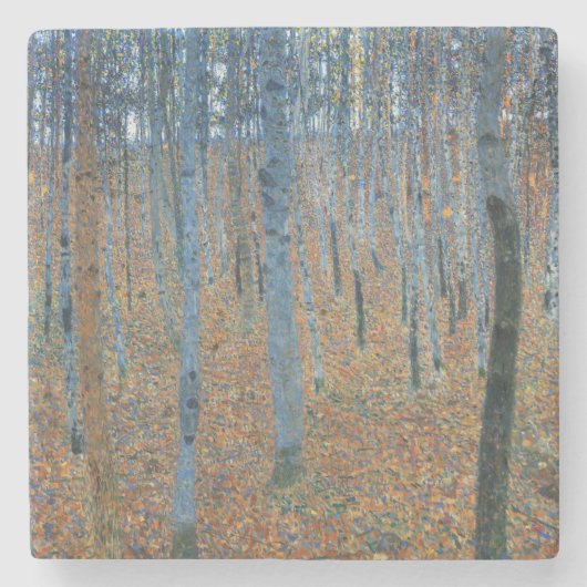 Gustav Klimt Beech Tree Grove Stenen Onderzetter (Voorkant)