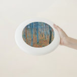 Gustav Klimt Beech Tree Grove Wham-O Frisbee<br><div class="desc">Het is gebaseerd op de natuur schilderkunst van Gustav Klimt, Beech Grove 1, 1902. Het kunstwerk toont een dicht bos van hoge, slanke berkenbomen, met bleke stammen gemarkeerd door duistere, verticale lijnen. Het gebladerte is afgebeeld in tinten blauw, groen en geel, waardoor een gevoel van diepte en levendigheid aan de...</div>