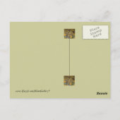 Gustav Klimt ~ Beethovenfries Briefkaart (Achterkant)