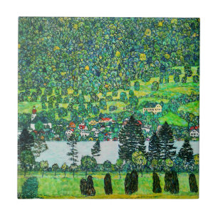 Gustav Klimt - Berghelling bij Unterach Tegeltje