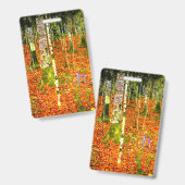 Gustav Klimt Berk Bomen Badge (Voor- en achterkant)