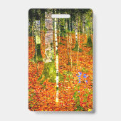 Gustav Klimt Berk Bomen Badge (Achterkant)